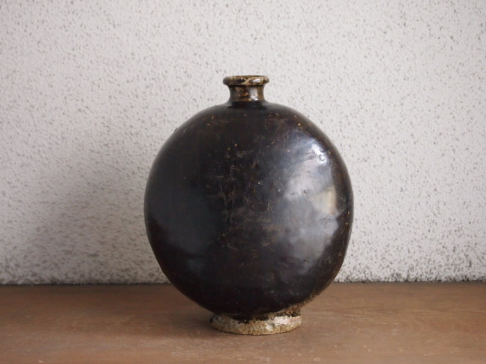 黒高麗扁壺 | 京都寺町の骨董品店 古美術いもと