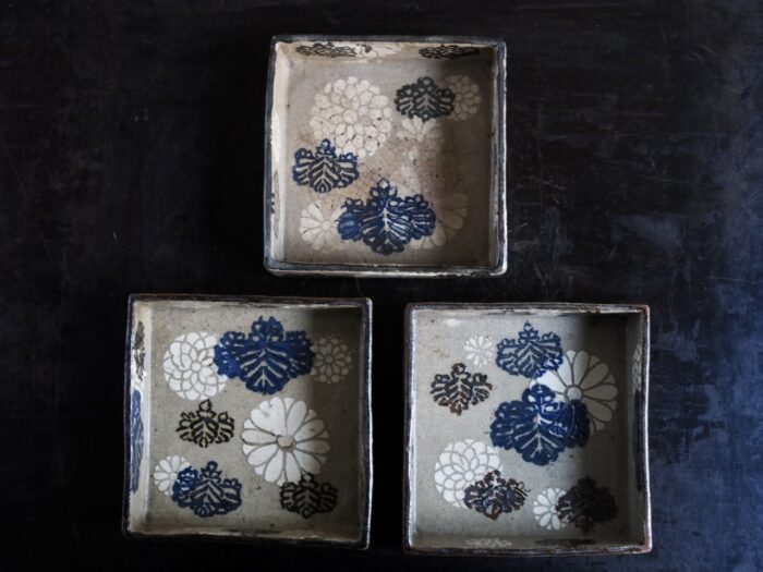 乾山 向付 5客 雪松 乾山 向付 5客 雪松 京焼乾山写雪松向付5客 新春の器 御祝いの器 京